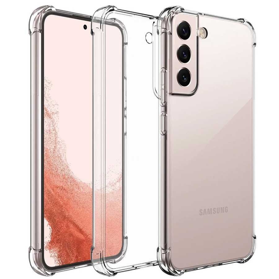 Galaxy S22 Plus Kılıf Zore Kamera Korumalı Nitro Anti Shock Silikon - Renksiz