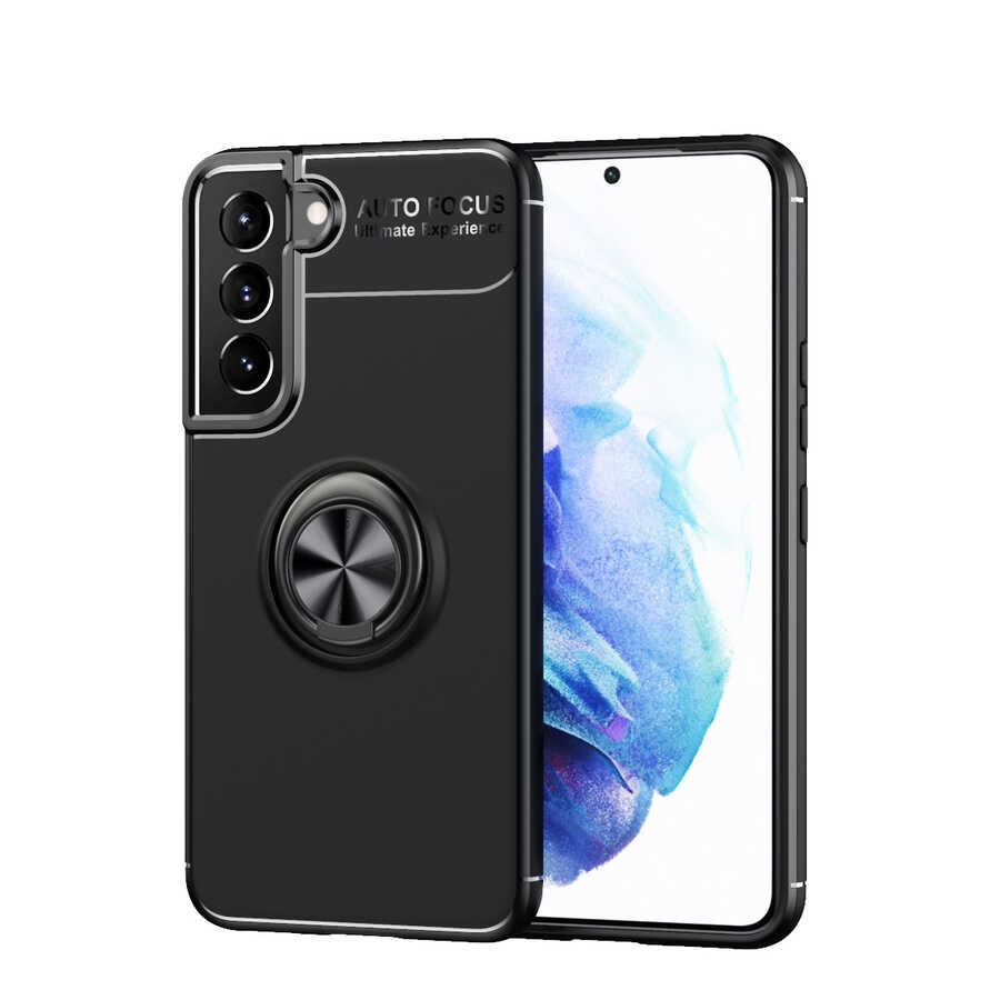 Galaxy S22 Plus Kılıf Zore Ravel Silikon Kılıf - Siyah
