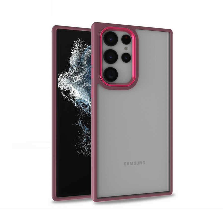 Galaxy S22 Ultra Kılıf Zore Flora Kılıf - Kırmızı