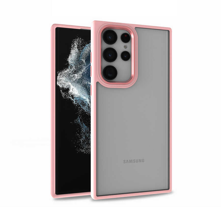 Galaxy S22 Ultra Kılıf Zore Flora Kılıf - Rose Gold