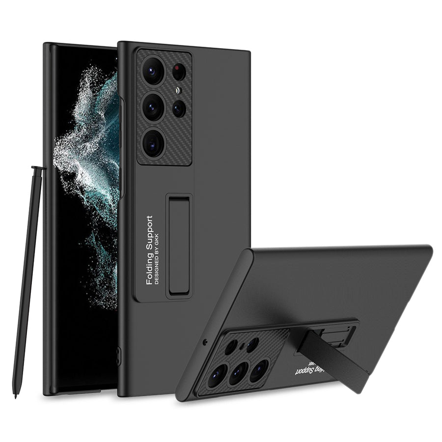 Galaxy S23 Ultra Kılıf Zore Standlı Ays Kılıf - Siyah