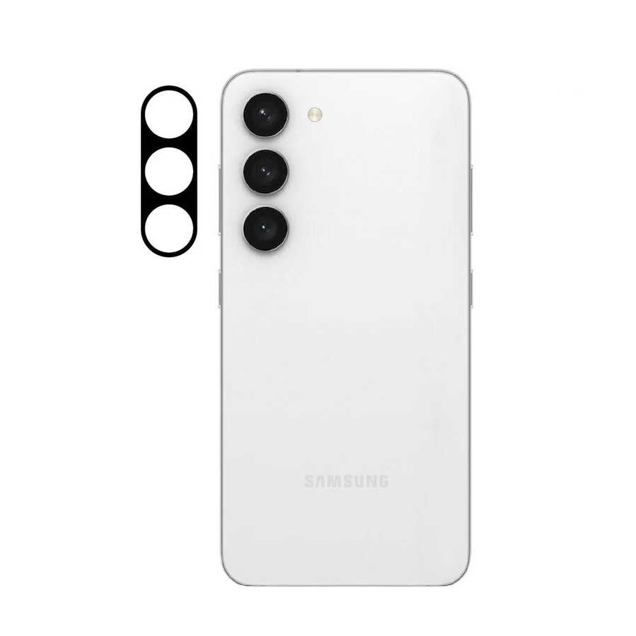 Galaxy S23 Zore 3D Kamera Camı - Siyah