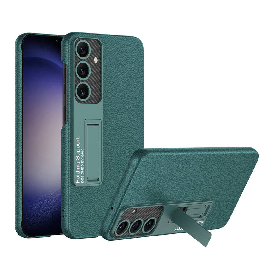 Galaxy S24 Plus Kılıf Zore Kıpta Standlı Kılıf - Yeşil