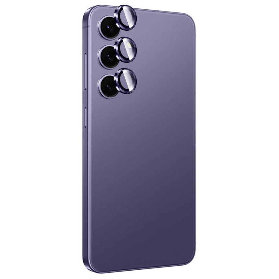 Galaxy S24 Plus Zore Titanium Premium Temperli Kamera Lens Koruyucu - Mor
