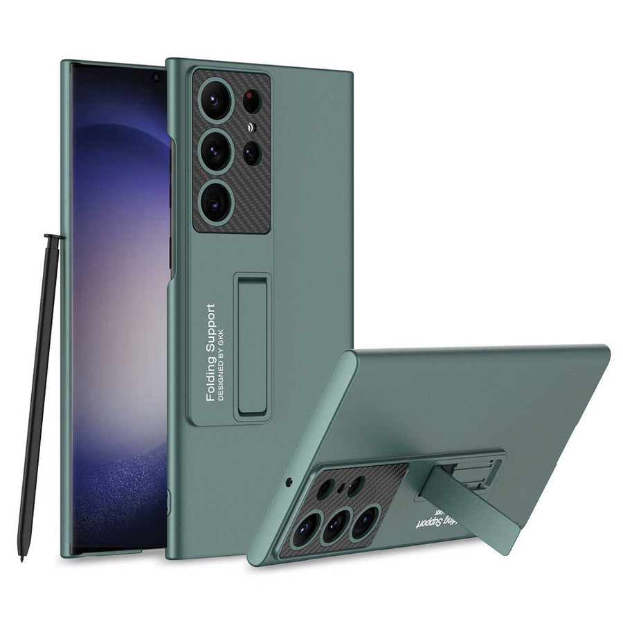 Galaxy S24 Ultra Kılıf Zore Standlı Ays Kılıf - Yeşil