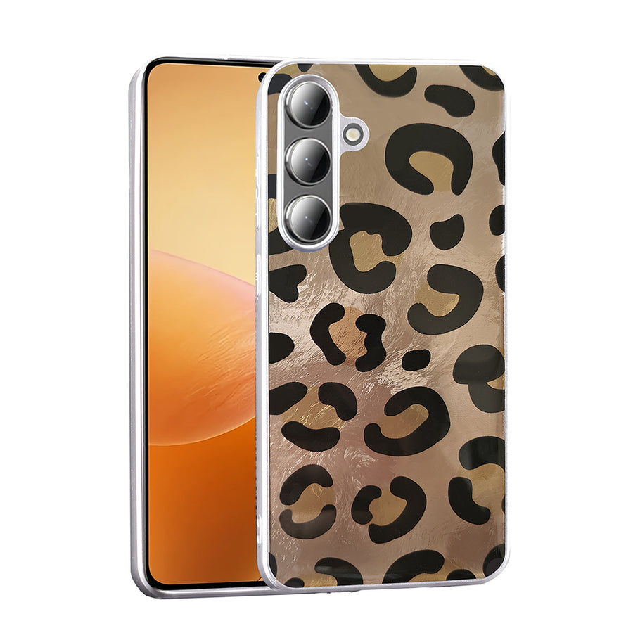 Galaxy S25 Kılıf Desenli Zore Mep Kılıf - Gold Leopar