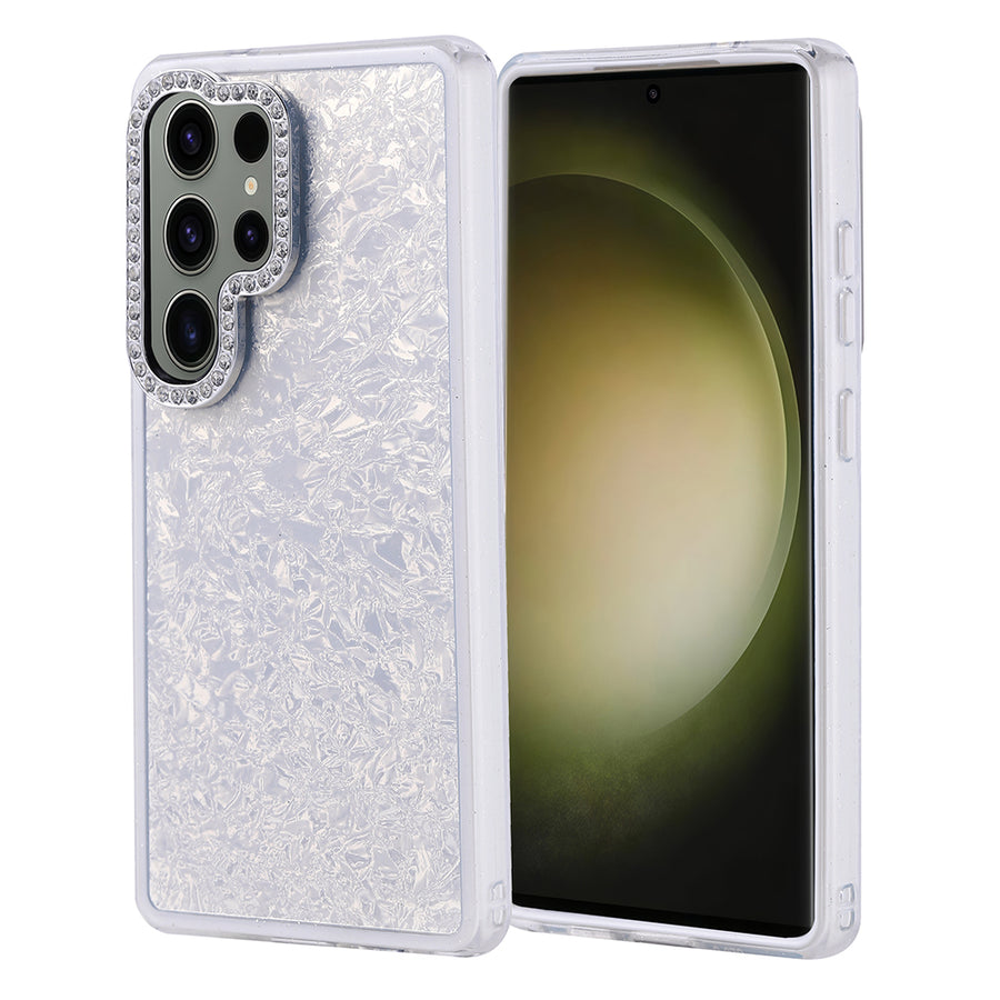 Galaxy S25 Ultra Kılıf Taşlı Tasarımlı Zore Kapi Kılıf - Gümüş