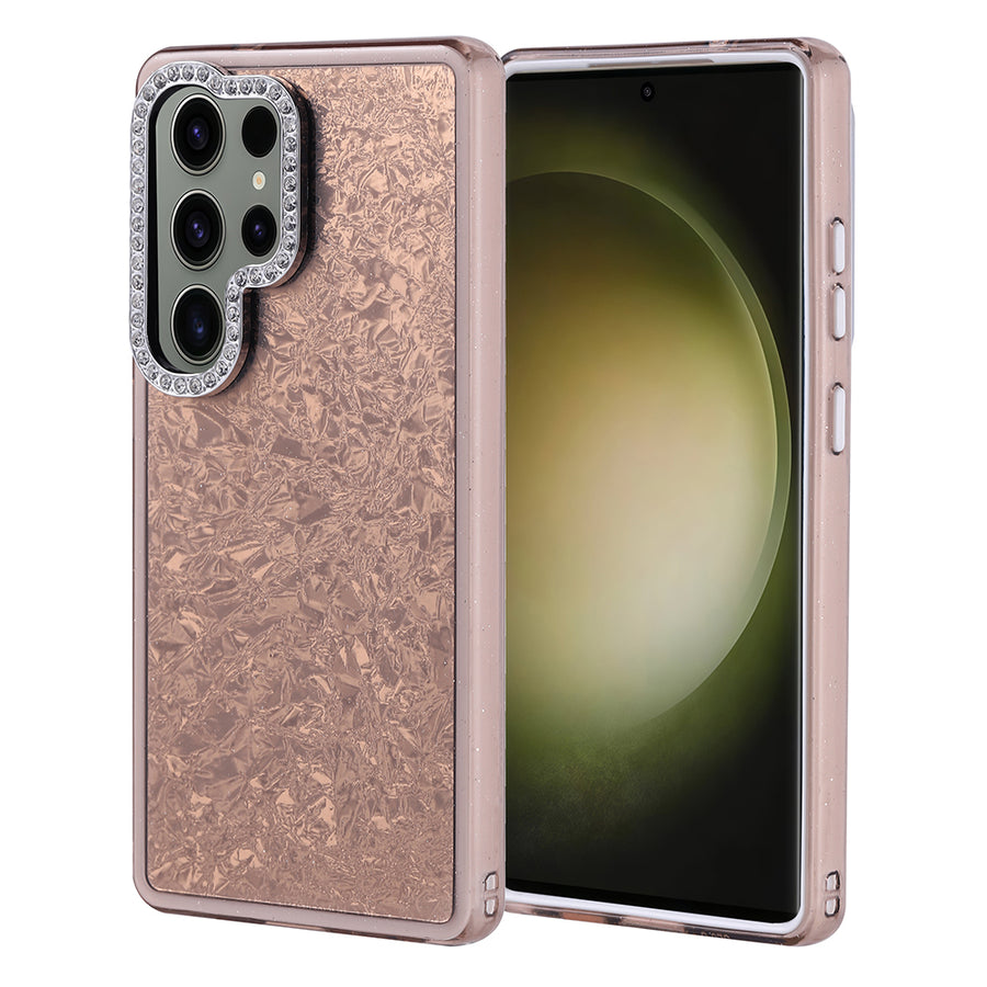 Galaxy S25 Ultra Kılıf Taşlı Tasarımlı Zore Kapi Kılıf - Gold