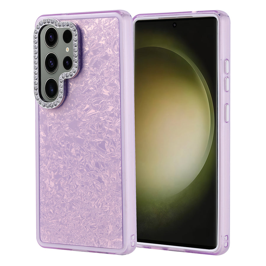 Galaxy S25 Ultra Kılıf Taşlı Tasarımlı Zore Kapi Kılıf - Lila