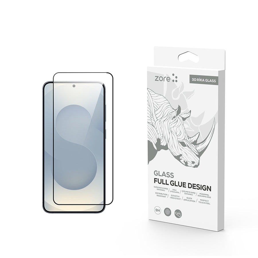Galaxy S26 Zore Rika Premium Temperli Cam Ekran Koruyucu - Şeffaf