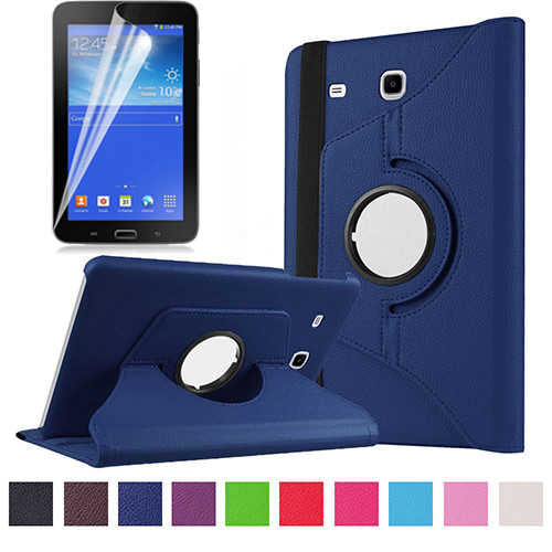 Galaxy Tab 3 Lite 7.0 T110 Zore Dönebilen Standlı Kılıf - Lacivert