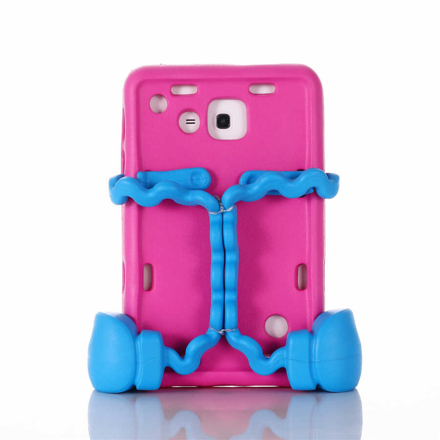 Galaxy Tab 3 Lite 7.0 T110 Zore Eva Boxer Tablet Silikon - Pembe Koyu