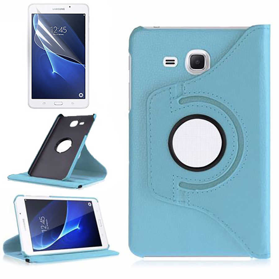 Galaxy Tab 4 T280 Zore Dönebilen Standlı Kılıf - Mavi