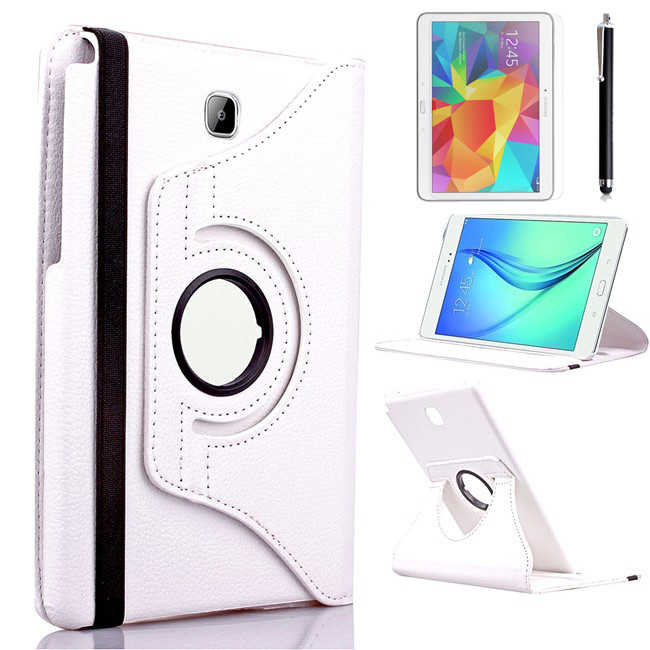 Galaxy Tab A T580 10.1 Zore Dönebilen Standlı Kılıf - Beyaz