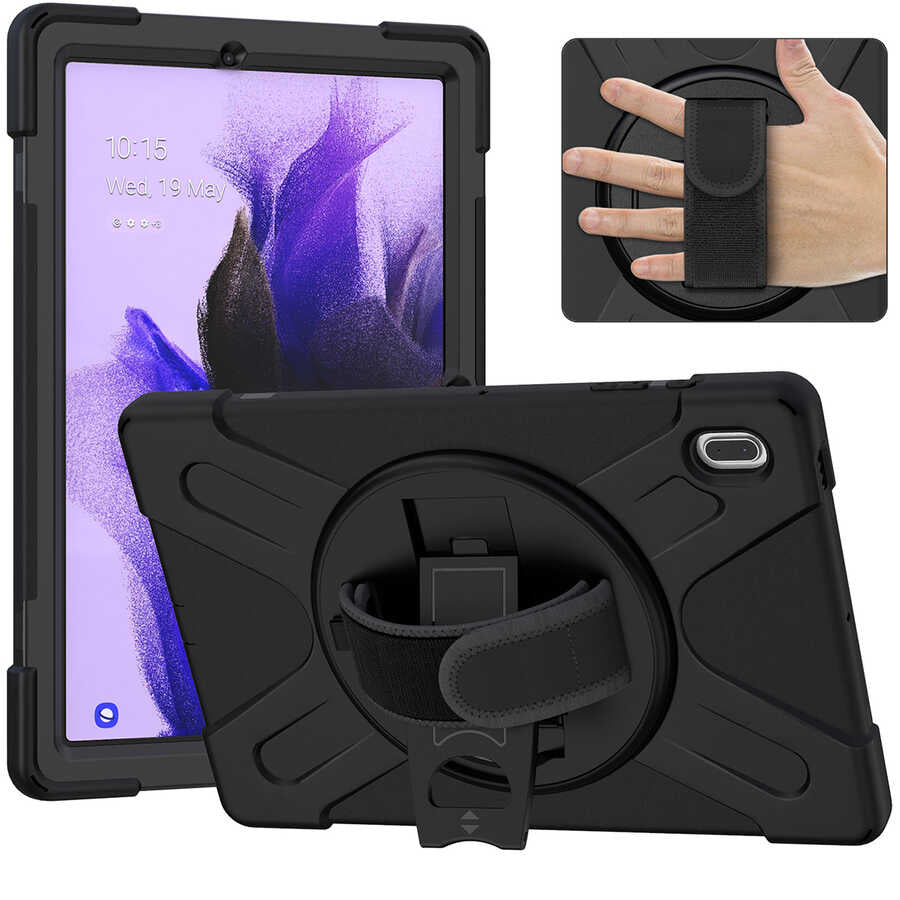 Galaxy Tab S7 FE LTE (T737-T736-T733-T730) Zore Defender Tablet Silikon - Siyah