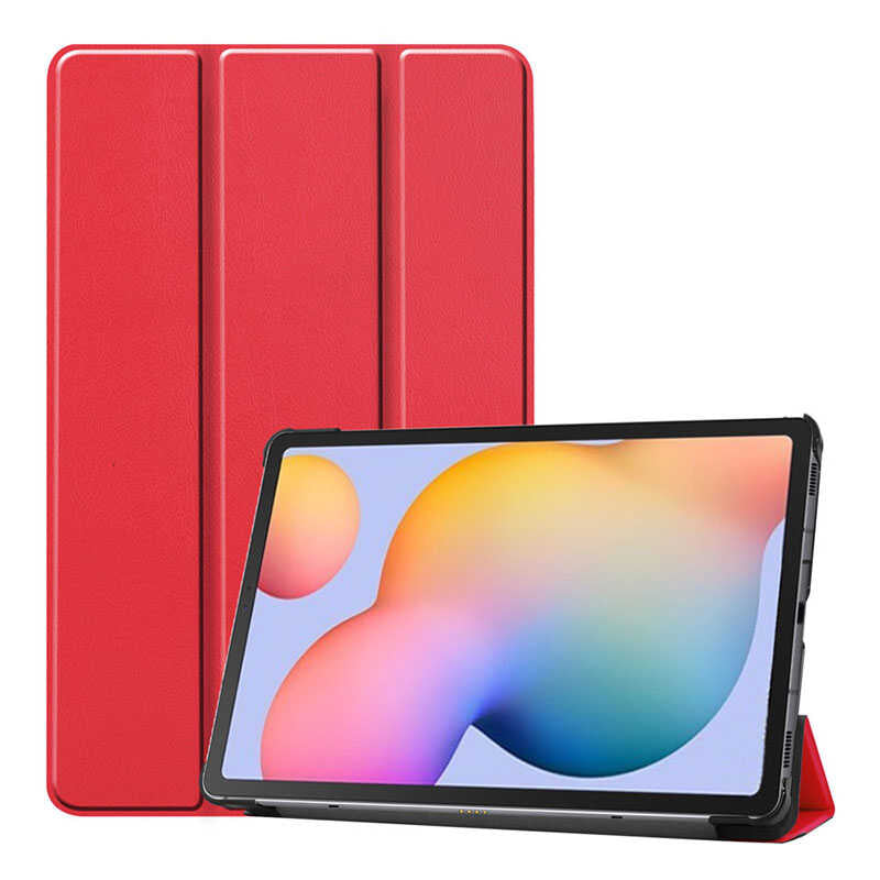 Galaxy Tab S7 Plus T970 Zore Smart Cover Standlı 1-1 Kılıf - Kırmızı