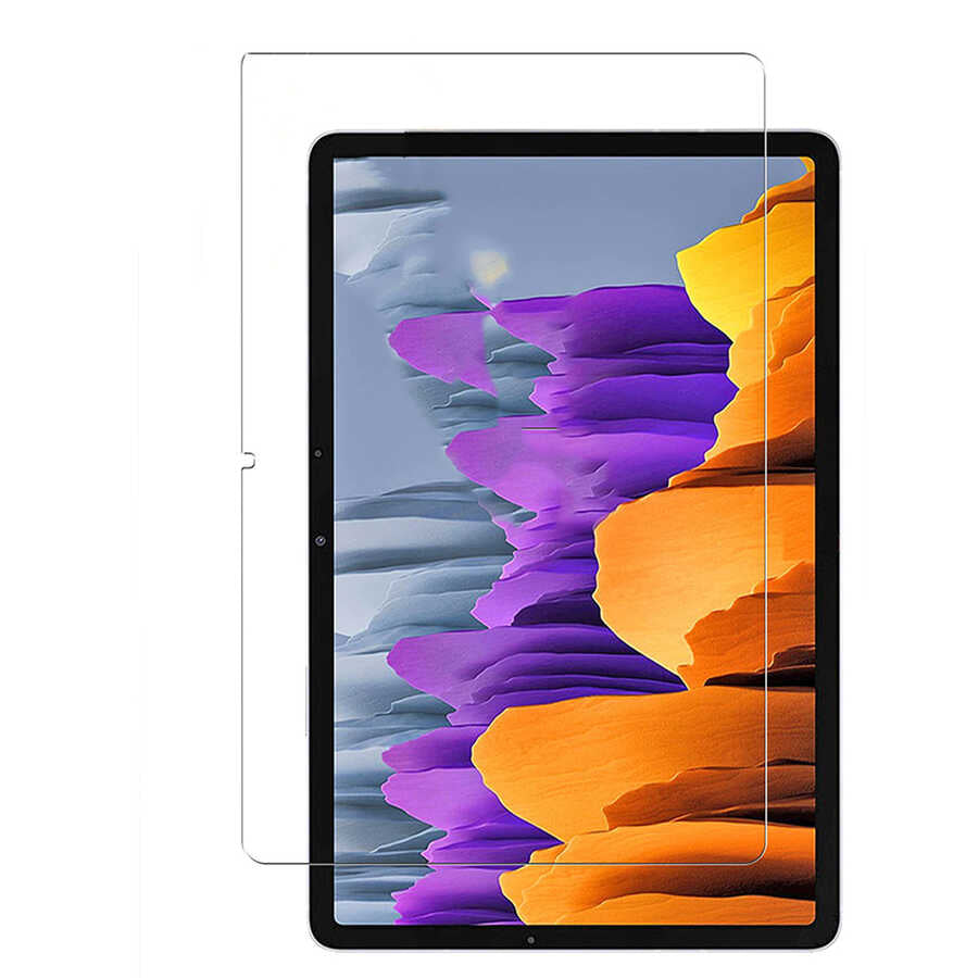 Galaxy Tab S7 Plus T970 Zore Tablet Temperli Cam Ekran Koruyucu - Renksiz