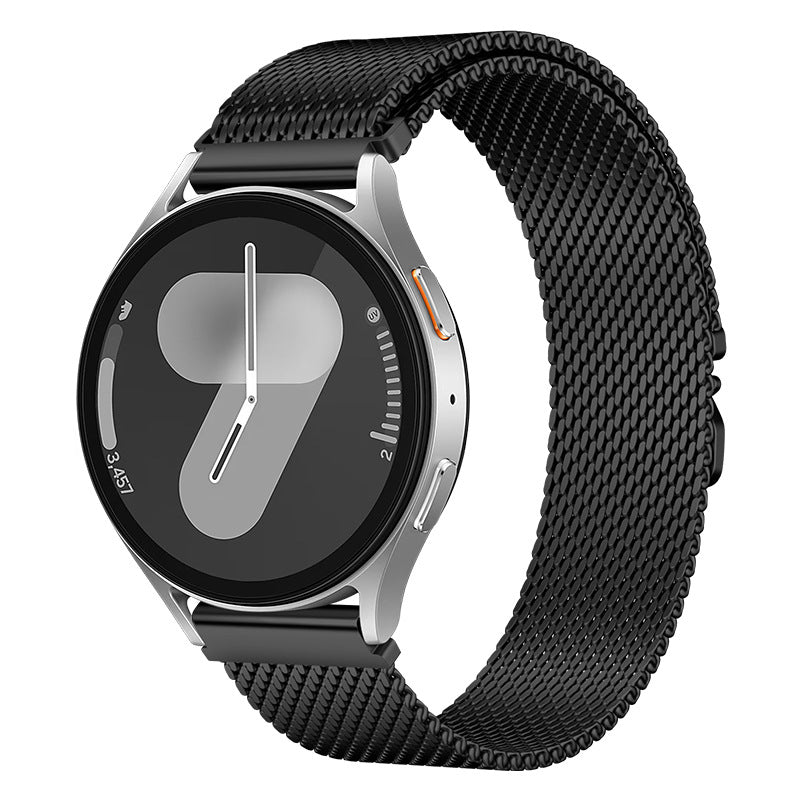 Galaxy Watch 3 45mm Zore KRD-25 Metal Hasır Kordon - Siyah