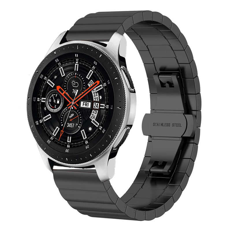 Galaxy Watch 46mm (22mm) KRD-16 Metal Kordon - Siyah