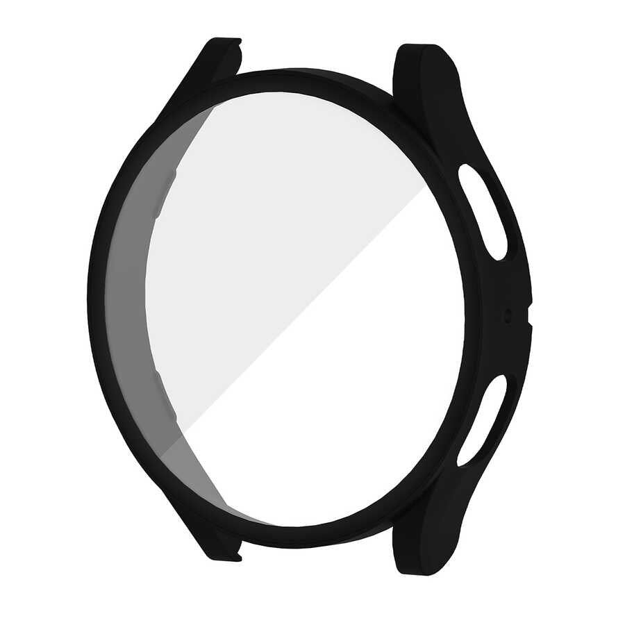 Galaxy Watch 5 44mm Sert PC Kasa ve Ekran Koruyucu Zore Watch Gard 14 - Siyah