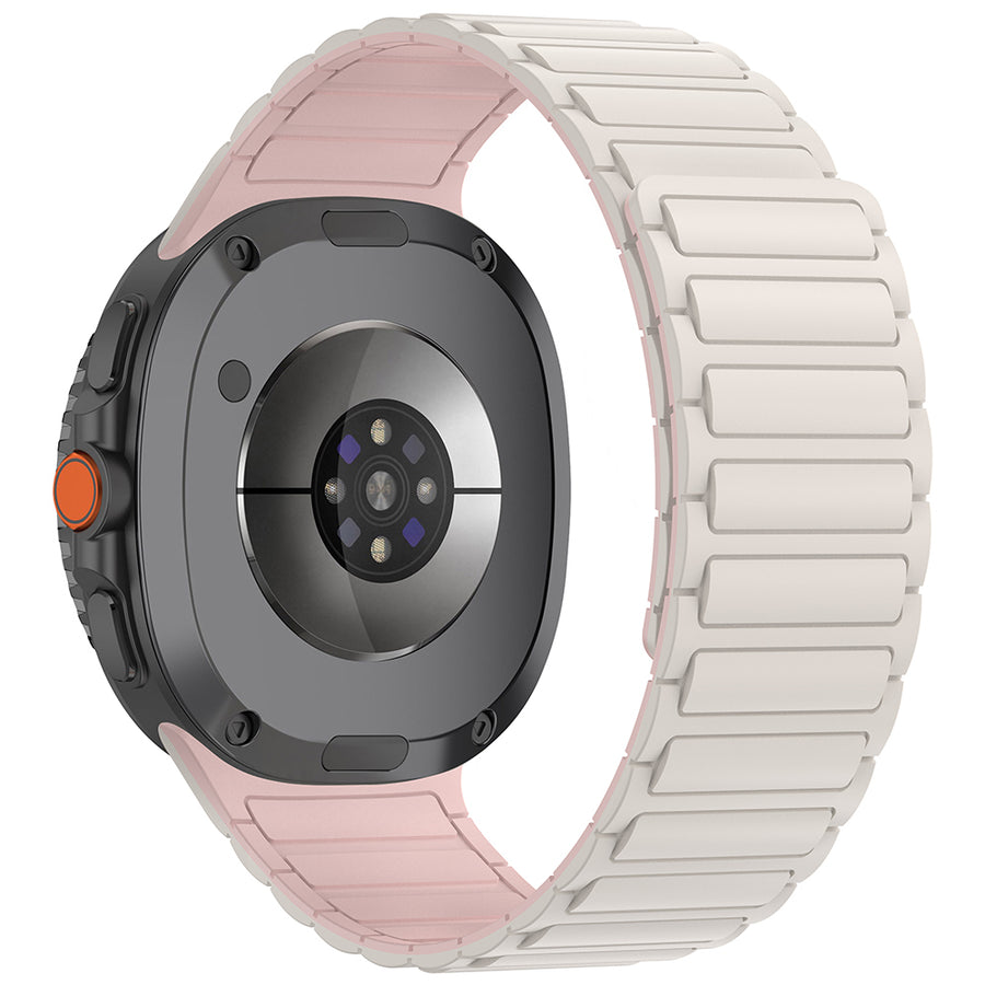 Galaxy Watch 8 Zore KRD-146 Silikon Kordon Strap Kayış - Starlight-Pembe