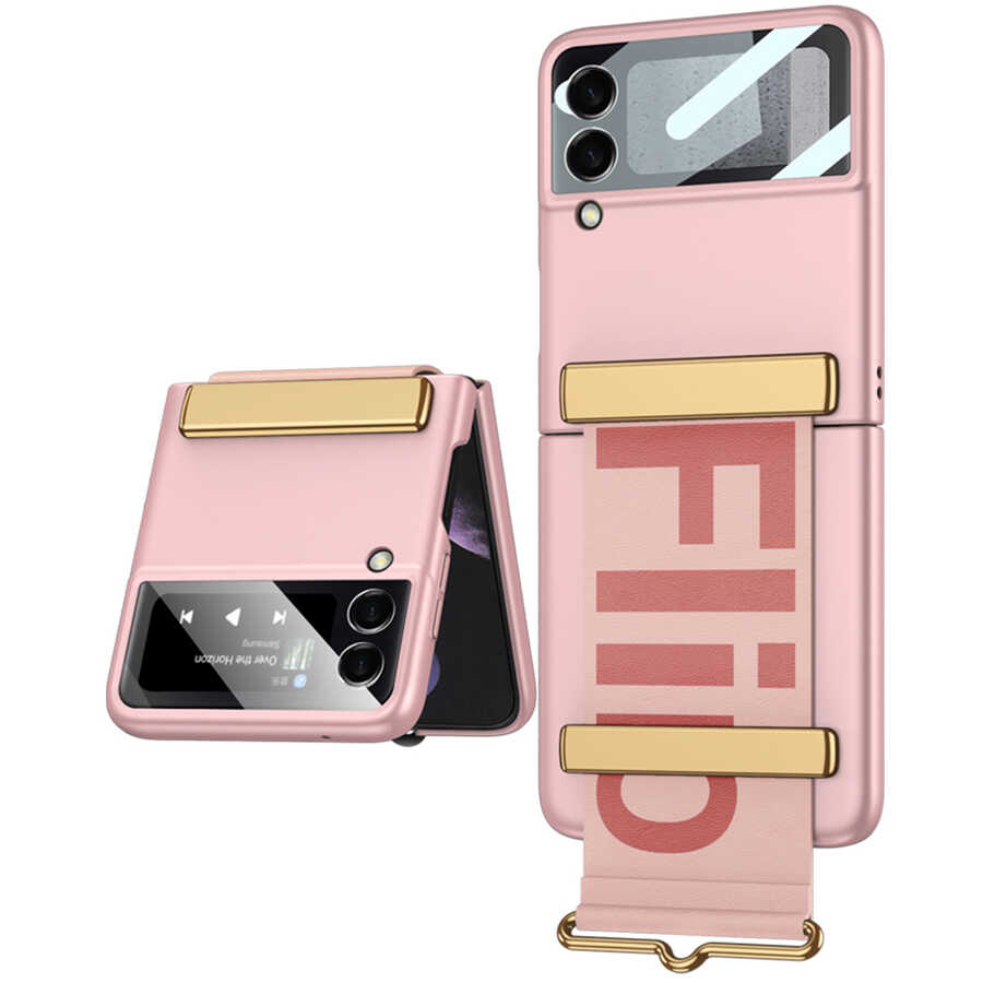 Galaxy Z Flip 3 Kılıf Zore Flio Kıpta Kılıf - Pembe
