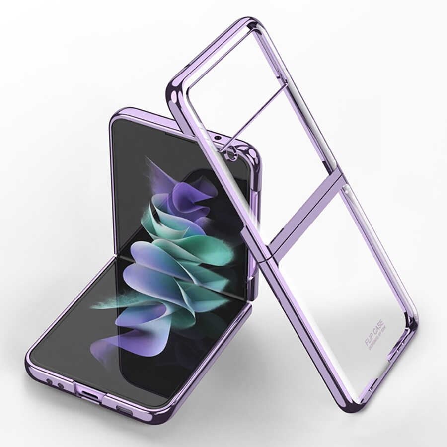 Galaxy Z Flip 3 Kılıf Zore Kıpta Kılıf - Mor