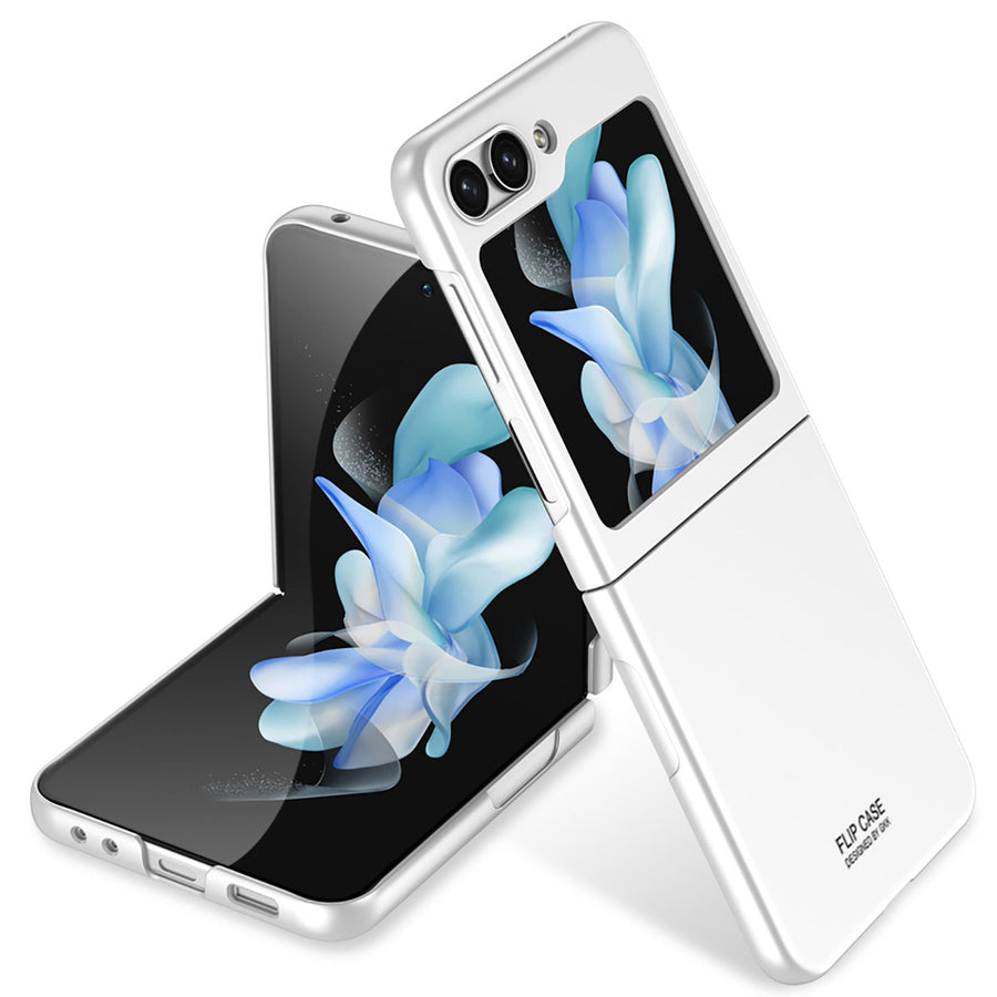Galaxy Z Flip 5 Kılıf Zore Sert Kıpta Kılıf - Gümüş