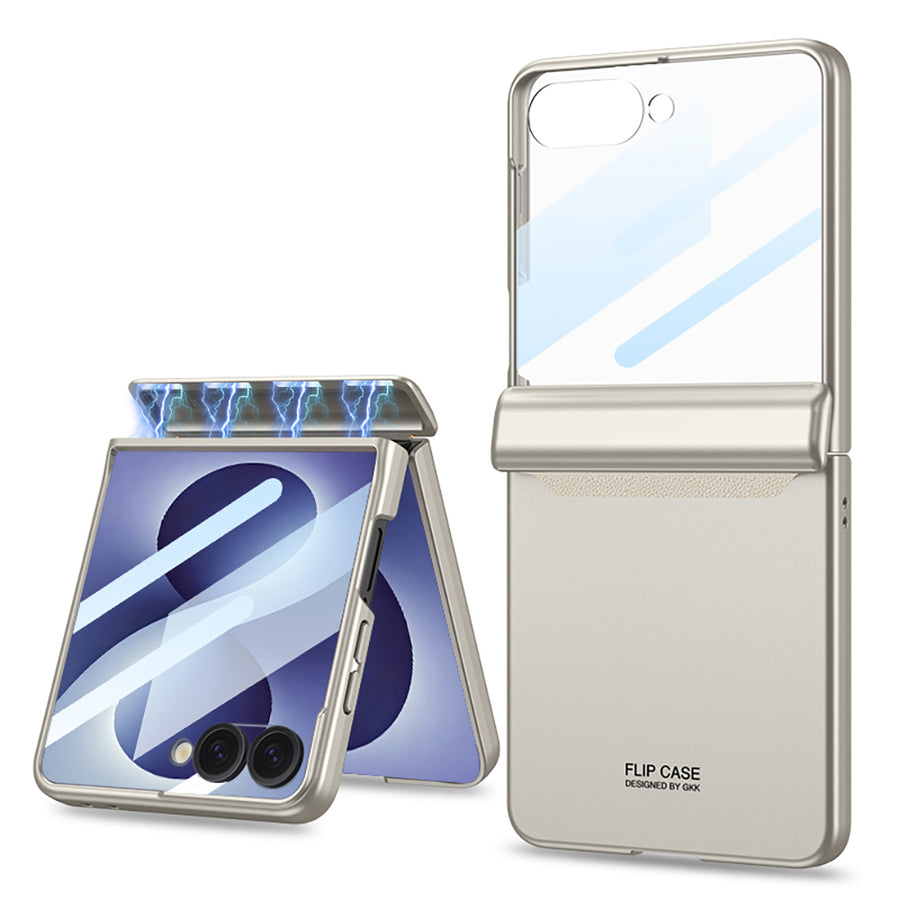 Galaxy Z Flip 8 Kılıf Zore M-Magnet Kılıf - Titanyum