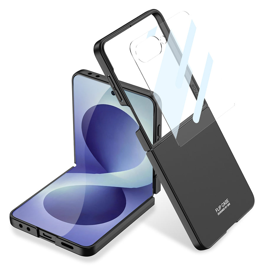 Galaxy Z Flip 8 Kılıf Zore Sert Kıpta Kılıf - Siyah