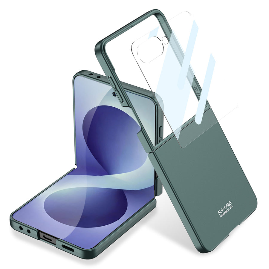 Galaxy Z Flip 8 Kılıf Zore Sert Kıpta Kılıf - Yeşil