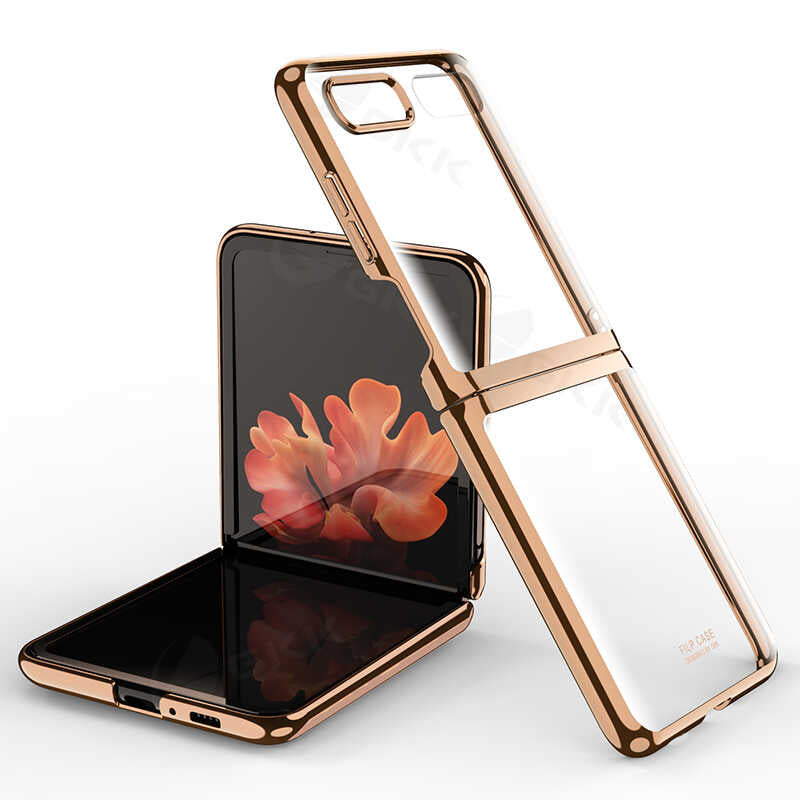 Galaxy Z Flip Kılıf Zore Kıpta Kılıf - Gold