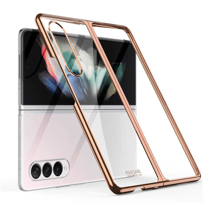 Galaxy Z Fold 3 Kılıf Zore Kıpta Kılıf - Rose Gold
