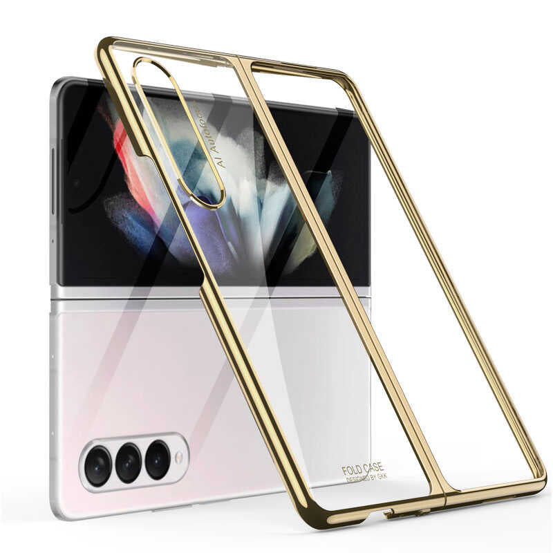 Galaxy Z Fold 3 Kılıf Zore Kıpta Kılıf - Gold