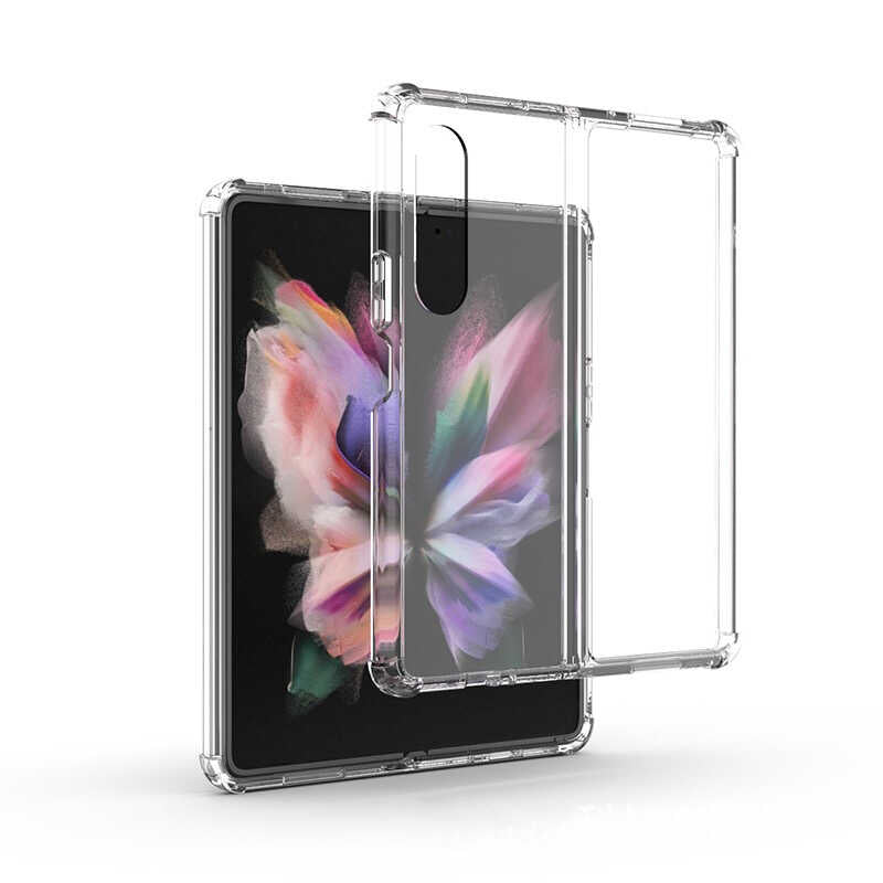 Galaxy Z Fold 4 Kılıf Zore Nitro Anti Shock Silikon - Renksiz