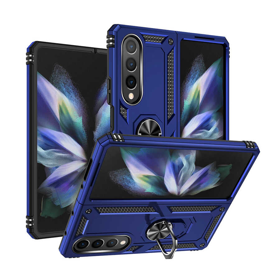 Galaxy Z Fold 4 Kılıf Zore Vega Kılıf - Mavi