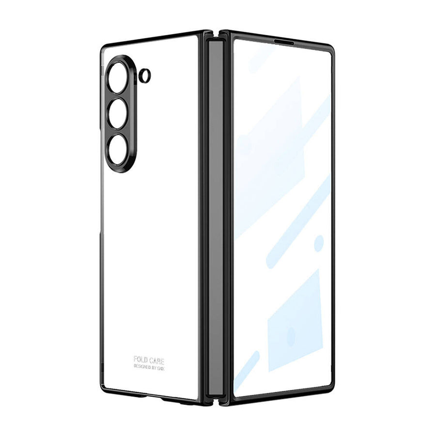 Galaxy Z Fold 6 Kılıf Zore Full Camlı Kıpta Kılıf - Siyah