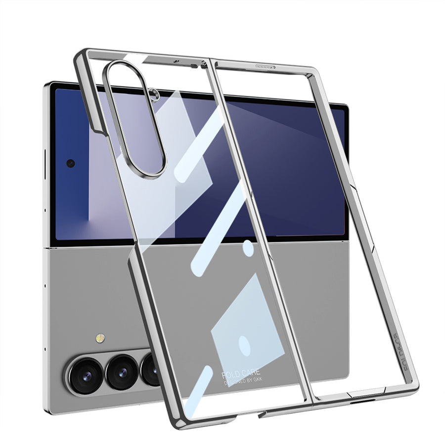 Galaxy Z Fold 7 Kılıf Zore Full Camlı Kıpta Kılıf - Gümüş