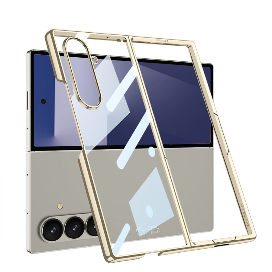 Galaxy Z Fold 7 Kılıf Zore Full Camlı Kıpta Kılıf - Titanyum