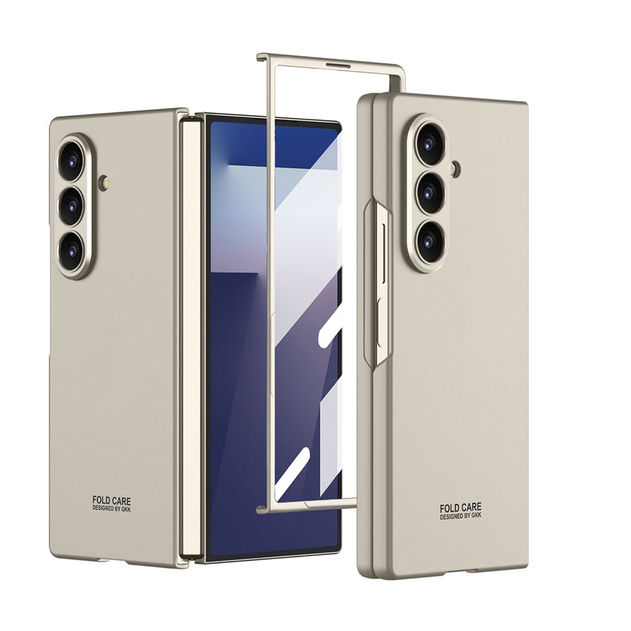 Galaxy Z Fold 7 Kılıf Zore Sert Kıpta Kılıf - Titanyum