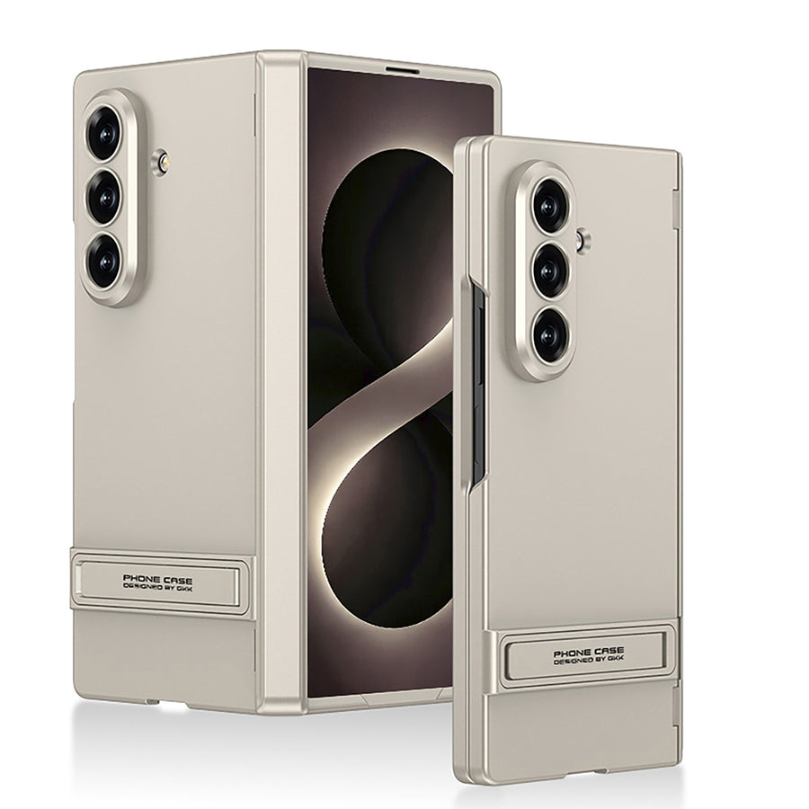 Galaxy Z Fold 8 Ultra Kılıf Zore Kıpta Standlı Kılıf - Titanyum
