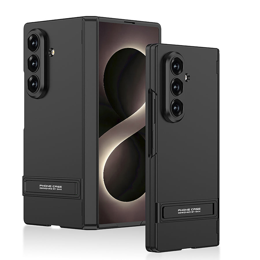 Galaxy Z Fold 8 Ultra Kılıf Zore Kıpta Standlı Kılıf - Siyah