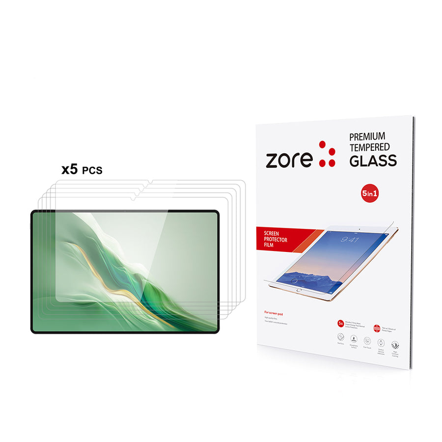 Honor Magic Pad 2 12.3 Zore 5in1 Tablet Temperli Cam Ekran Koruyucu - Şeffaf