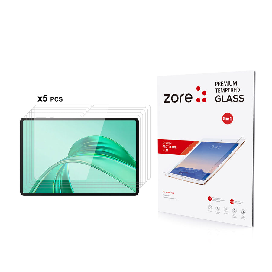 Honor Pad X8A Zore 5in1 Tablet Temperli Cam Ekran Koruyucu - Şeffaf