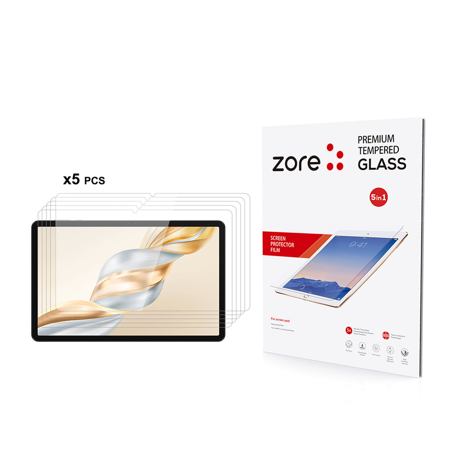 Honor Pad X9A Zore 5in1 Tablet Temperli Cam Ekran Koruyucu - Şeffaf