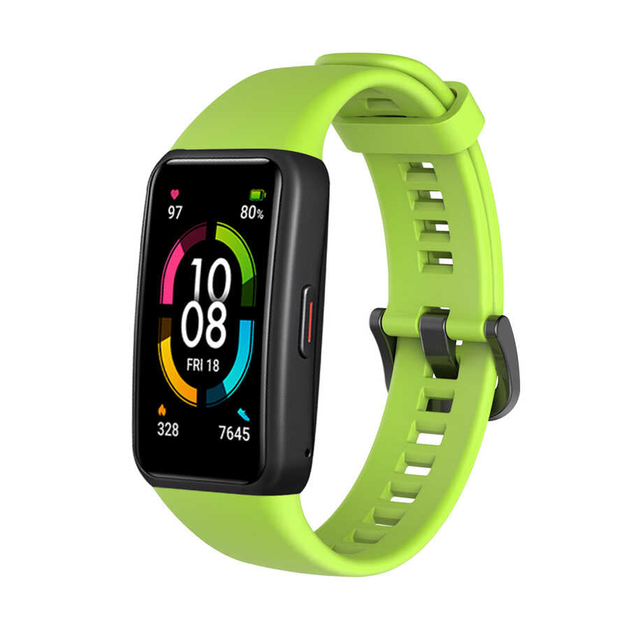 Huawei Band 6 Zore KRD-47 Silikon Kordon - Yeşil
