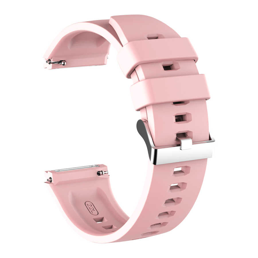 Huawei GT 2E KRD-26 Silikon Kordon - Pembe Açık