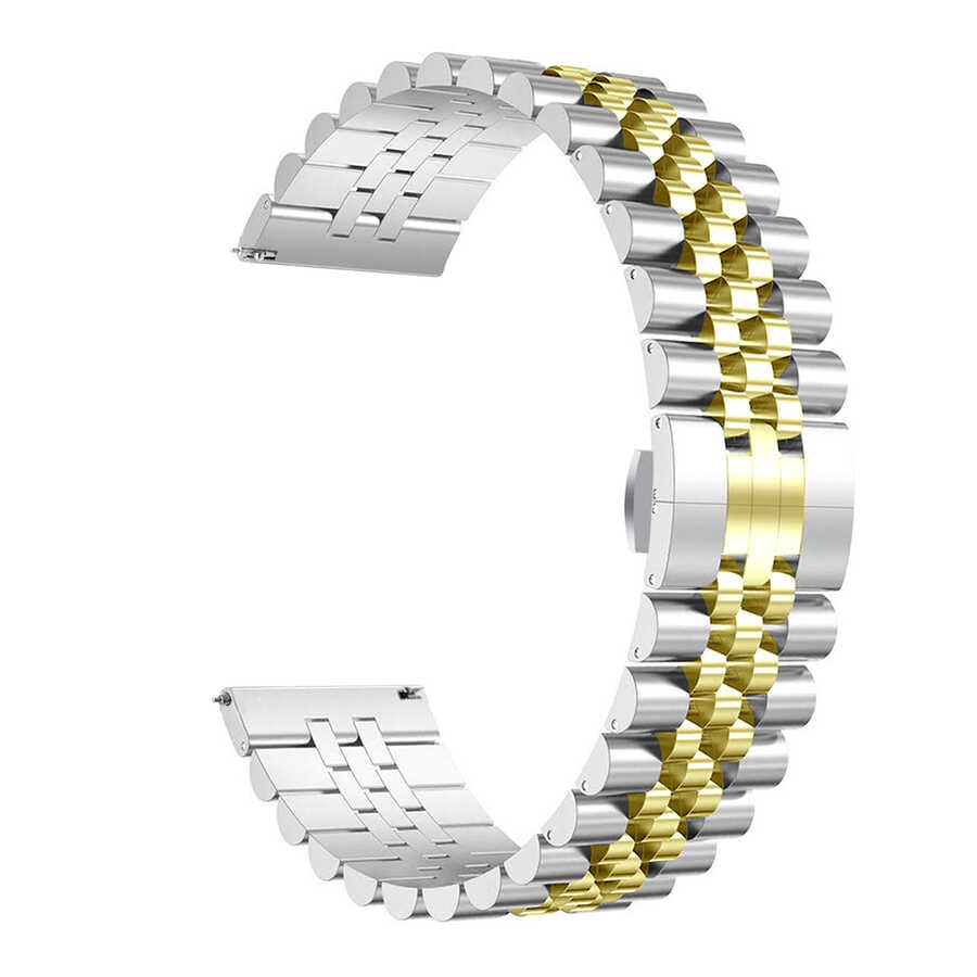 Huawei GT2 42mm KRD-36 20mm Metal Kordon - Gümüş-Gold