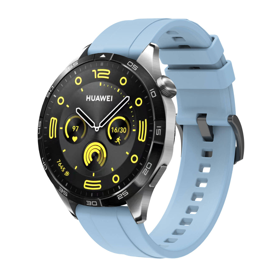 Huawei GT4 41mm Zore KRD-95 22mm Silikon Kordon - Mavi Açık