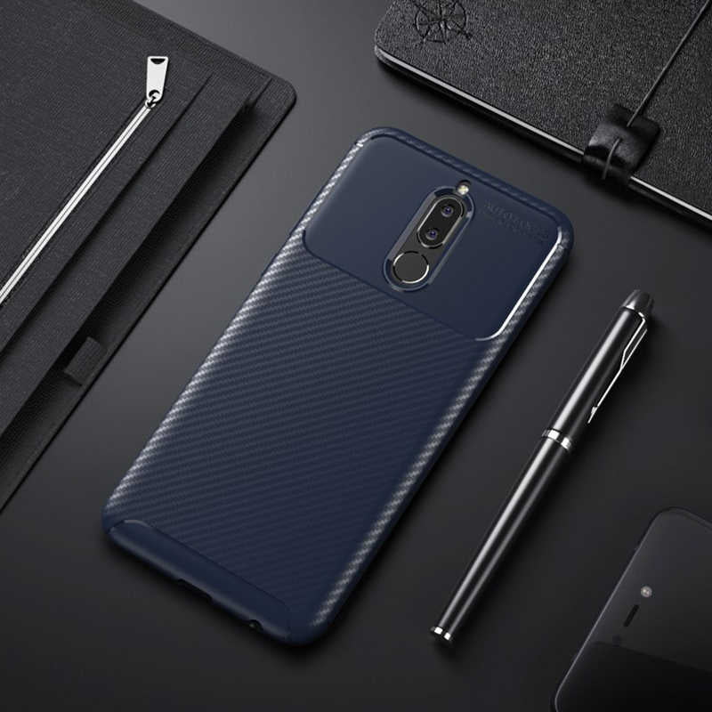 Huawei Mate 10 Lite Kılıf Zore Negro Silikon Kılıf - Lacivert